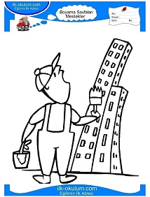Çocuklar İçin Boyacı Boyama Sayfaları 